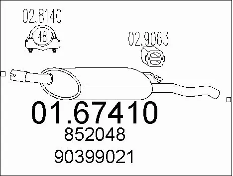 Rear Muffler (01.67410)