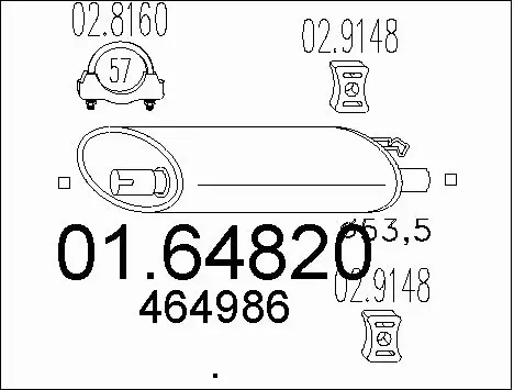 Rear Muffler (01.64820)