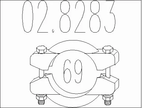 Pipe Connector, exhaust system (02.8283)