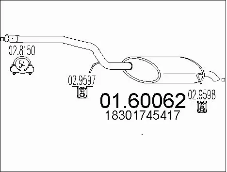 Rear Muffler (01.60062)