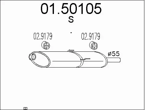 Centre Muffler (01.50105)