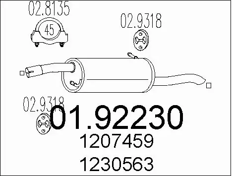 Rear Muffler (01.92230)