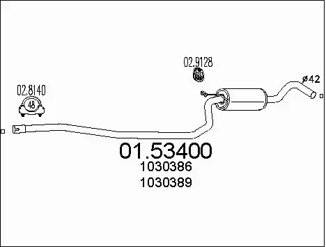 Centre Muffler (01.53400)