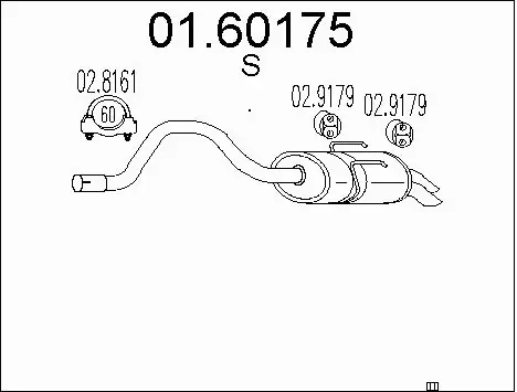 Rear Muffler (01.60175)
