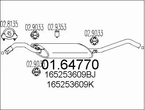 Rear Muffler (01.64770)