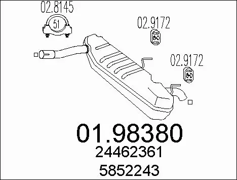 Rear Muffler (01.98380)