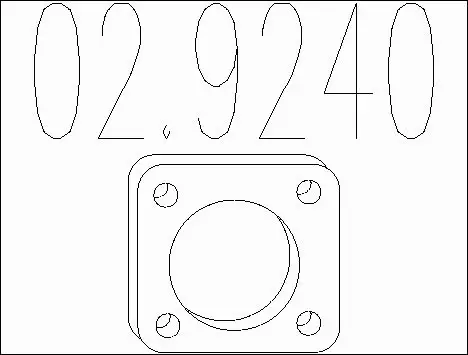 Gasket, exhaust pipe (02.9240)