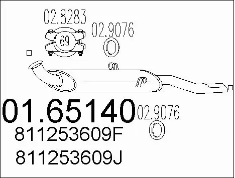 Rear Muffler (01.65140)