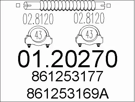 Flexible Pipe, exhaust system (01.20270)