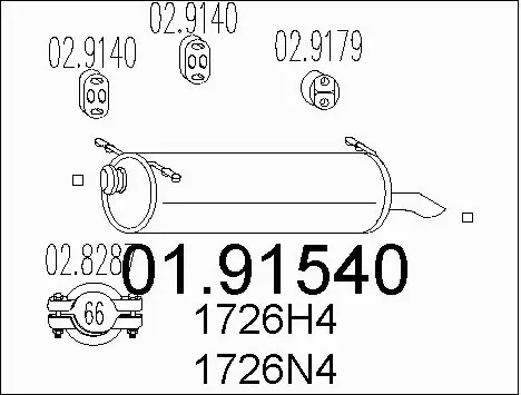 Rear Muffler (01.91540)
