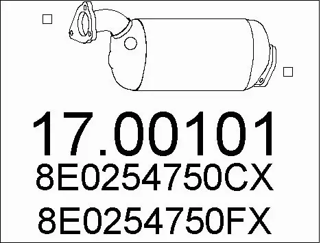 Soot/Particulate Filter, exhaust system (17.00101)