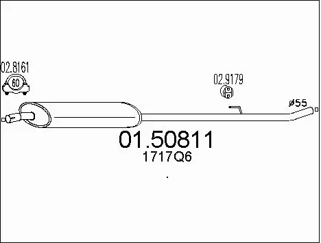 Centre Muffler (01.50811)