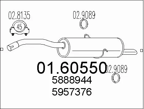 Rear Muffler (01.60550)