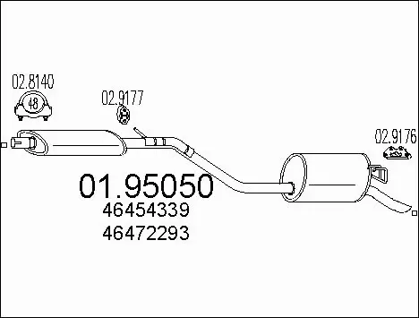 Rear Muffler (01.95050)