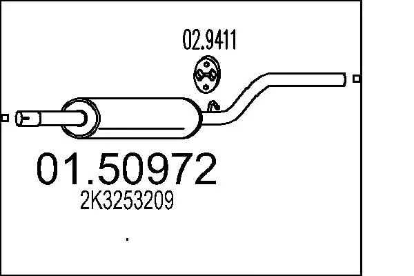 Centre Muffler (01.50972)