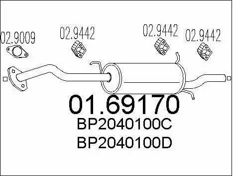 Rear Muffler (01.69170)
