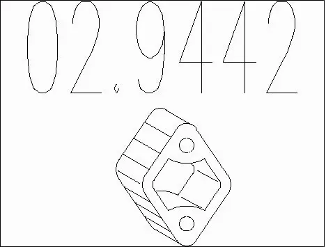 Rubber Buffer, muffler (02.9442)