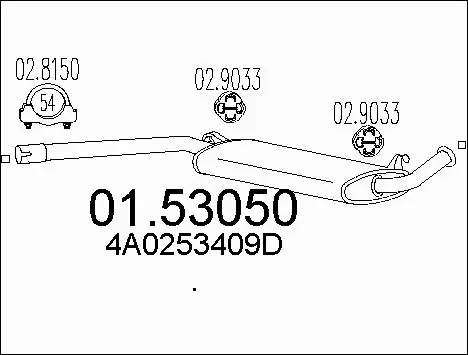 Centre Muffler (01.53050)