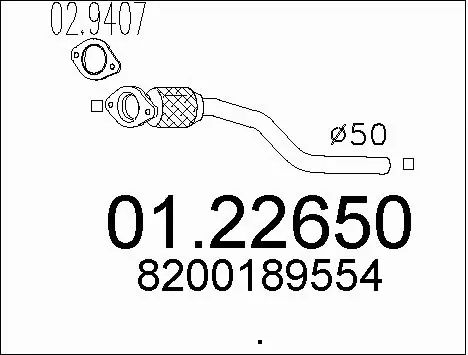 Exhaust Pipe (01.22650)