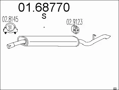 Rear Muffler (01.68770)