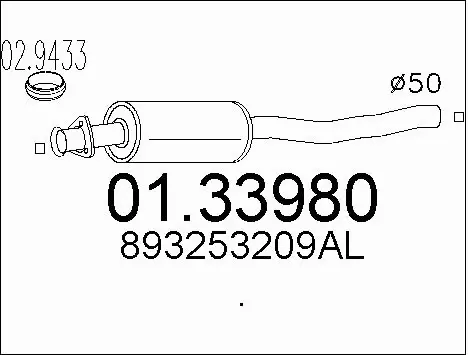 Front Muffler (01.33980)