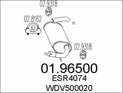 Rear Muffler (01.96500)