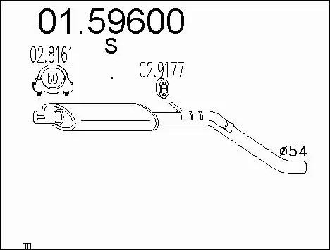 Centre Muffler (01.59600)