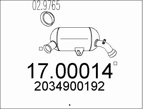 Soot/Particulate Filter, exhaust system (17.00014)