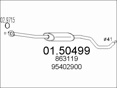 Centre Muffler (01.50302)
