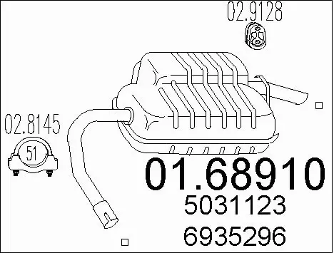 Rear Muffler (01.68910)