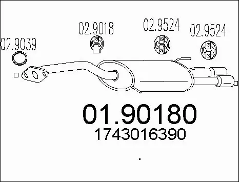 Rear Muffler (01.90180)