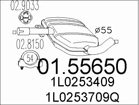 Centre Muffler (01.55650)