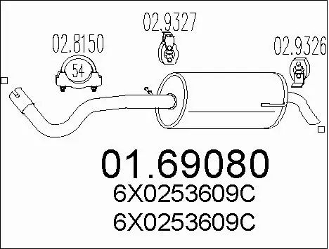 Rear Muffler (01.69080)