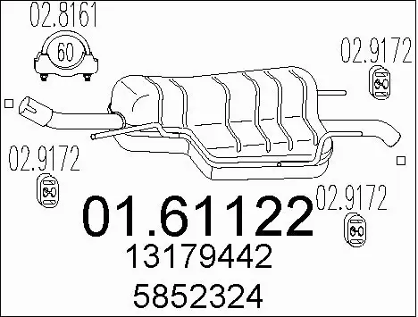 Rear Muffler (01.61122)