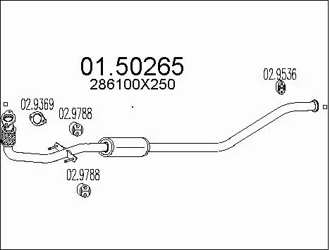 Centre Muffler (01.50265)