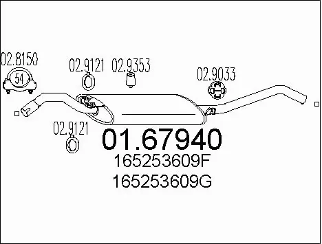Rear Muffler (01.67940)