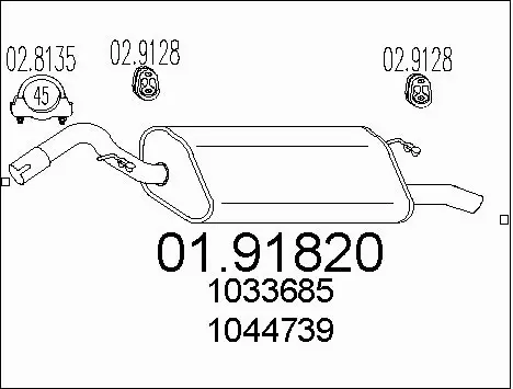 Rear Muffler (01.91820)