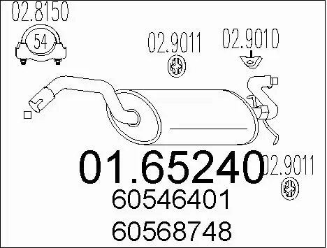 Rear Muffler (01.65240)