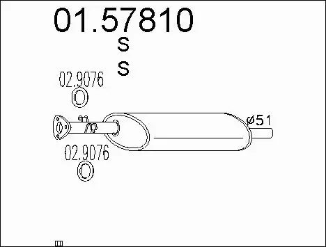 Centre Muffler (01.57810)