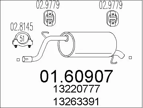 Rear Muffler (01.60907)