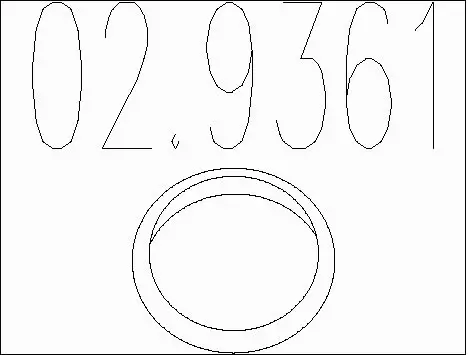 Seal Ring, exhaust pipe (02.9361)