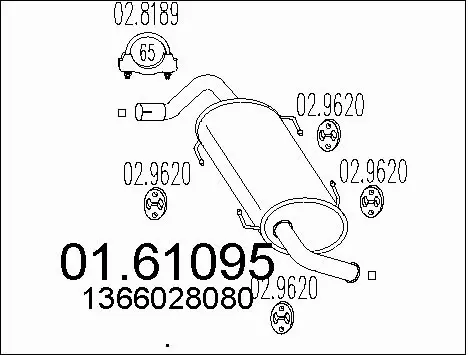 Rear Muffler (01.61095)