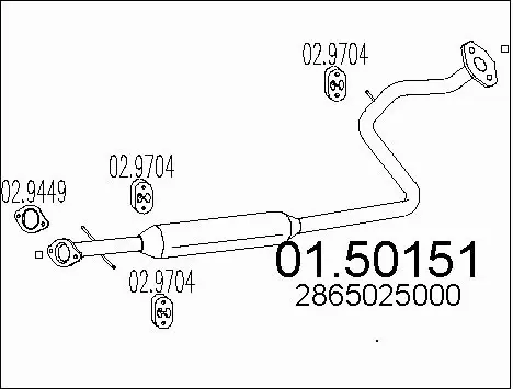 Centre Muffler (01.50151)