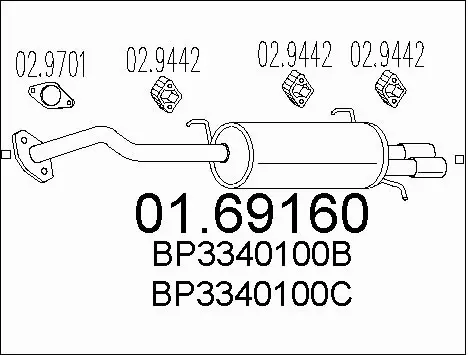 Rear Muffler (01.69160)