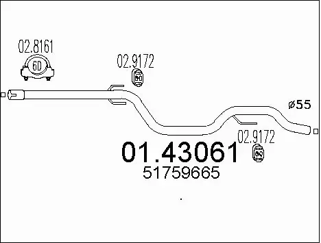 Exhaust Pipe (01.43061)