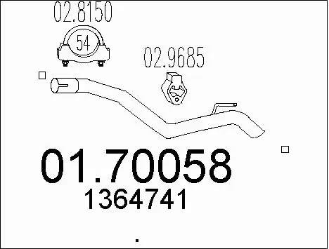 Exhaust Pipe (01.70058)