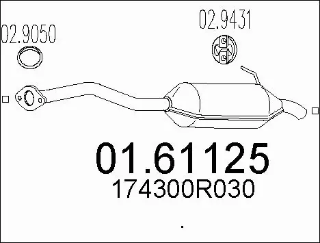 Rear Muffler (01.61125)