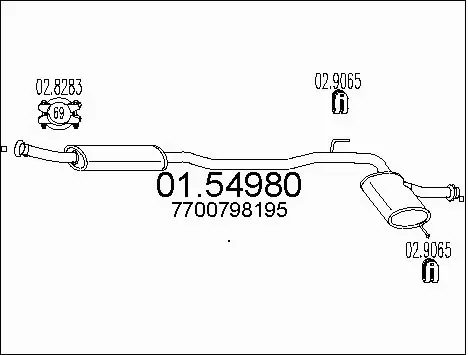 Centre Muffler (01.54980)