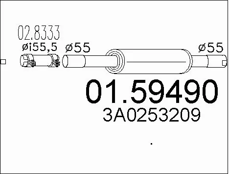 Front Muffler (01.59490)