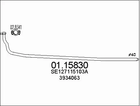 Exhaust Pipe (01.15830)